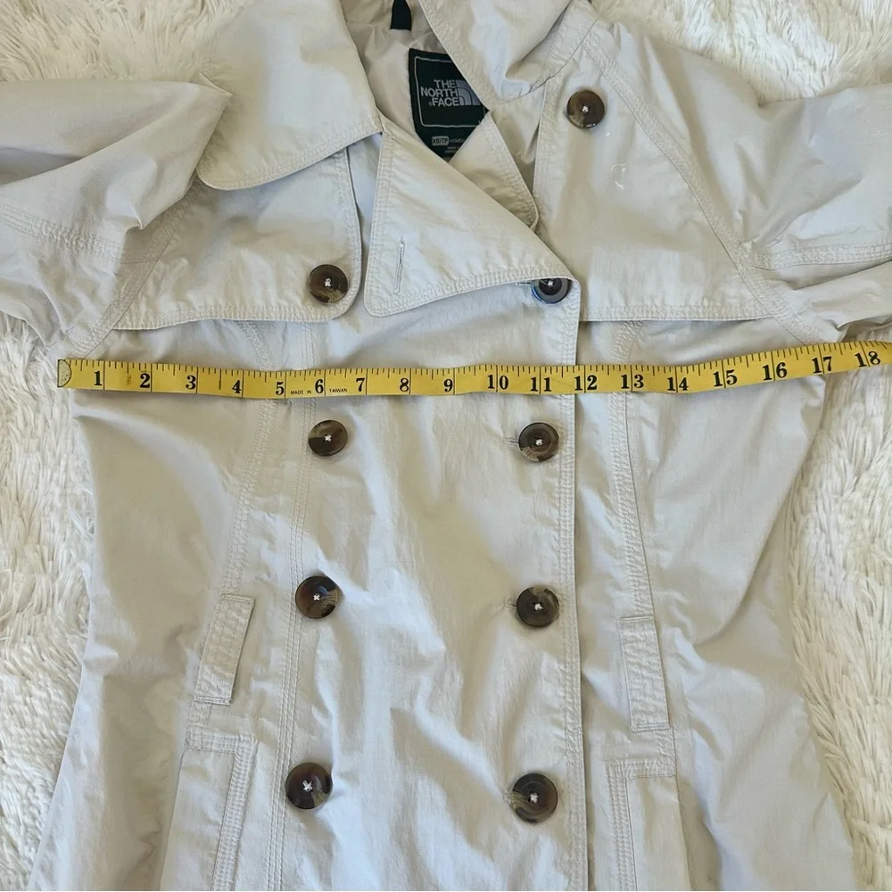 The North Face Off White Beige Trench Coat Jacket Women’s XS Double Breasted - Picture 7 of 13